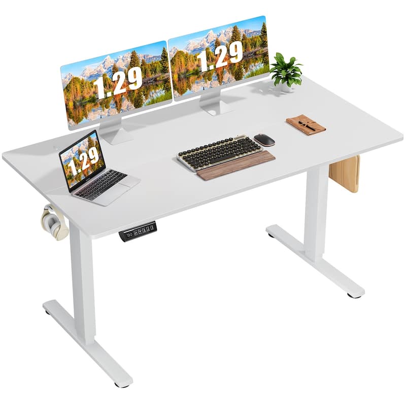 Standing Desk Adjustable Height, Electric Sit Stand up Desk for Home Office, Modern Rising Work Table for Computer,Workstation