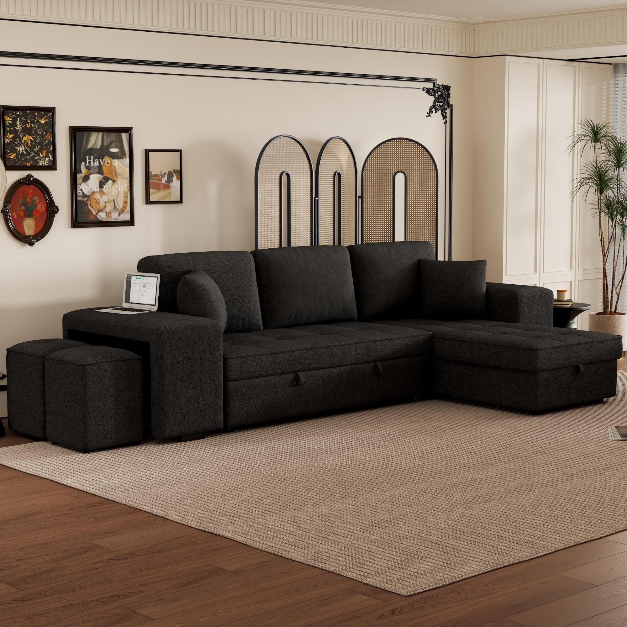 Charcoal grey sleeper sofa sale