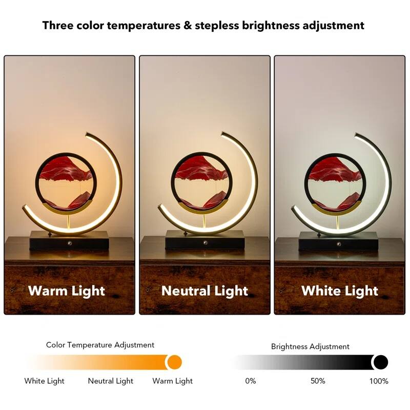 Metal Table Novelty Lamp, Dimmable Touch Control LED Lamp