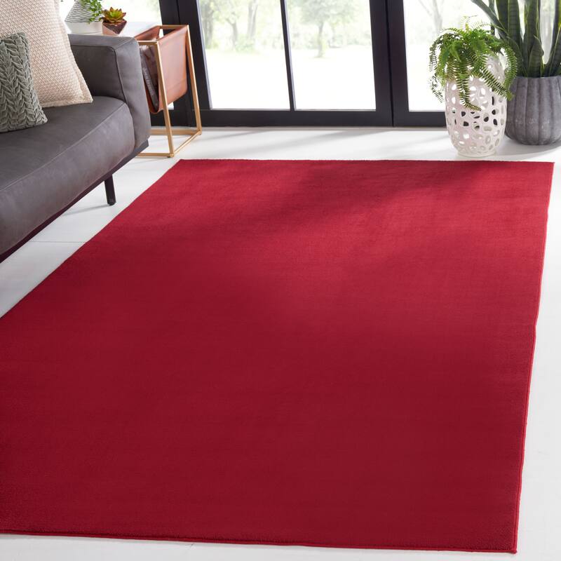 SAFAVIEH Loft Cassie Contemporary Machine Washable Rug - 9' x 12' - Red - Rectangle