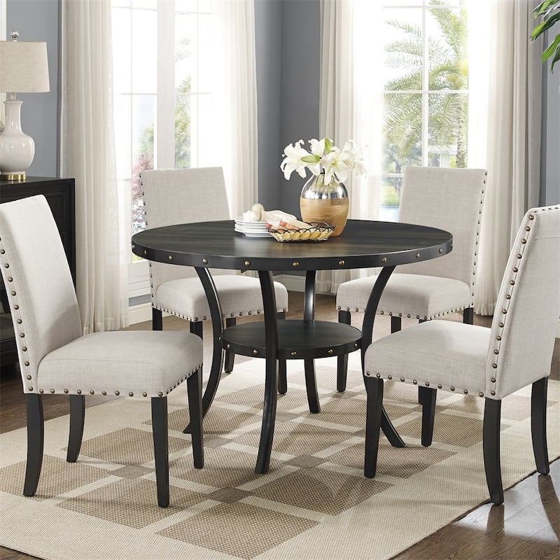 Dining Collection Espresso Wood Railhead Dining Table