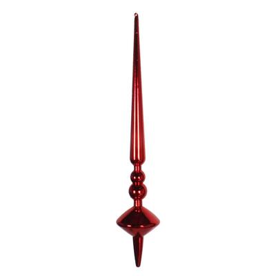Vickerman 12" Red Shiny Cupola Finial Ornament, Pack of 3
