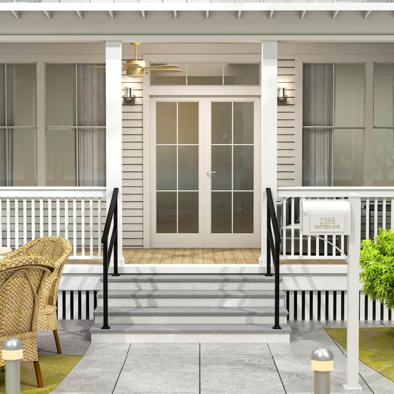 Flexible Outdoor Handrail Kit for Stairs (2-5 Steps) - 54.5''W