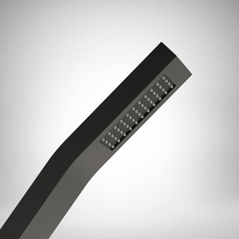 Modern Deck Mounted Bathtub Faucet Set with Diverter And Handheld Sprayer