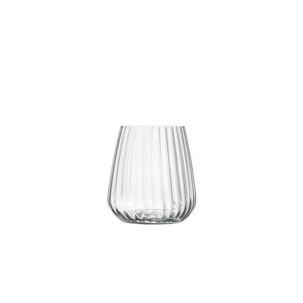 Luigi Bormioli Optica 15.25 Ounce Stemless Glass, Set of 4 - 15.25 ounce