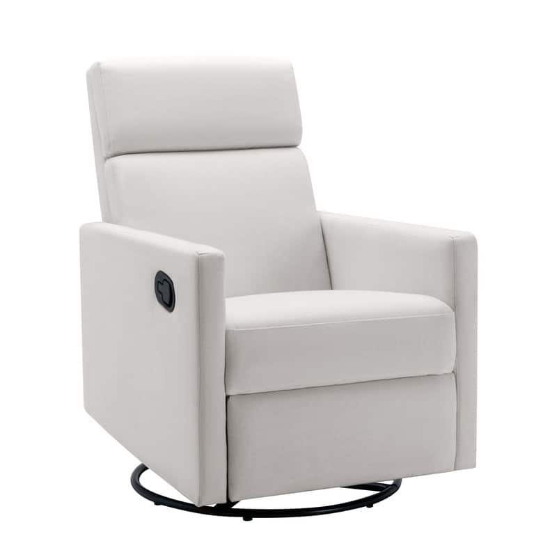 Modern Linen Rocker Plush Seating Glider Swivel Recliner Chair