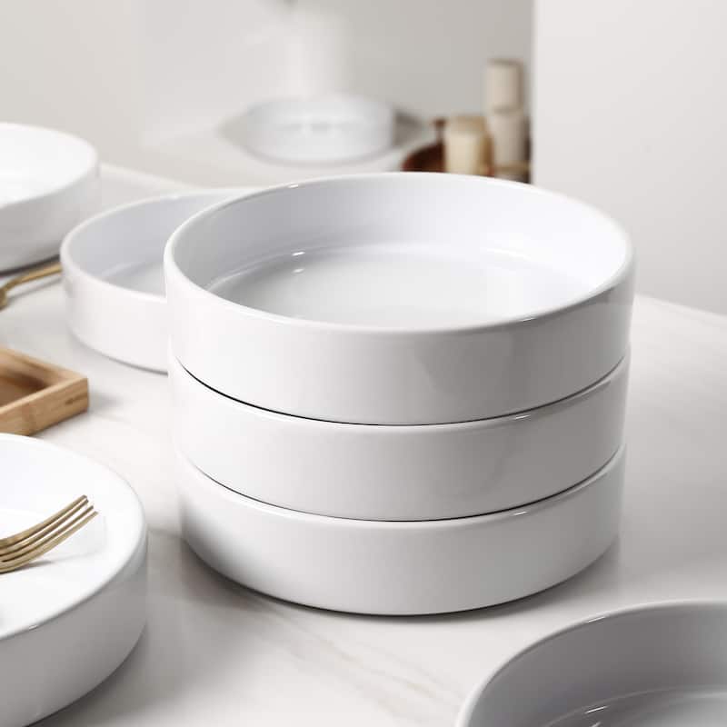 Stone Lain Celina Stoneware Pasta Bowl Set - 4 Piece - White