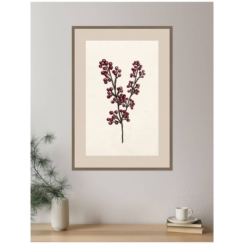 Kate and Laurel Sylvie Framed Canvas Silver and Pine 22 by Pam Vale