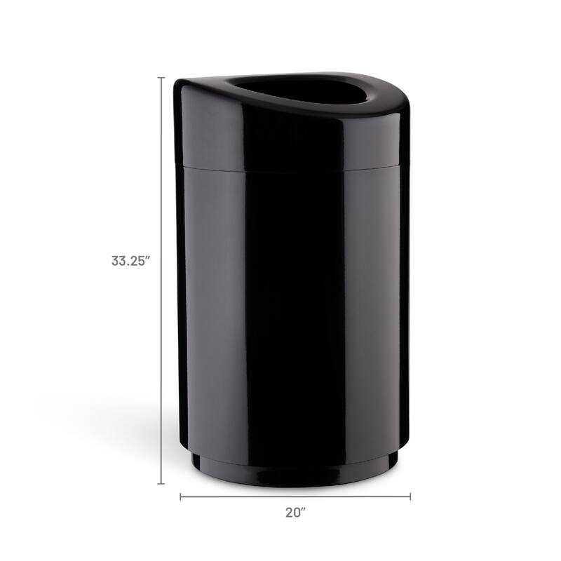 Large Trash Can, 30-Gallon Metal Garbage Can, Receptacle