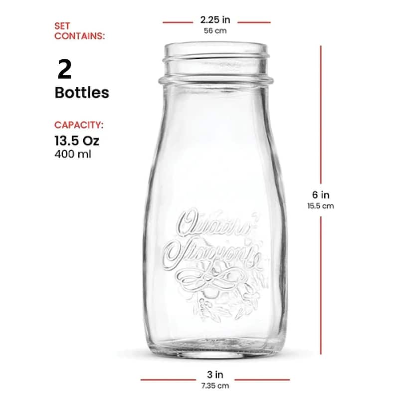 Bormioli Rocco Set of 2 Quattro Stagioni Bottles