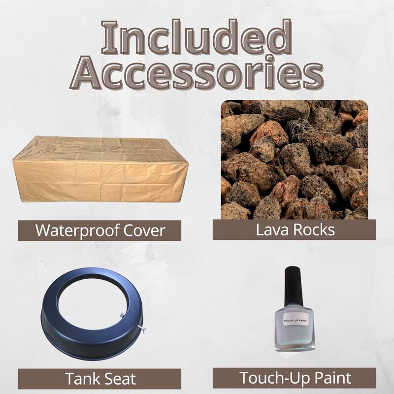 GDFStudio - 60" Outdoor Magnesium Oxide Fire Pit Table