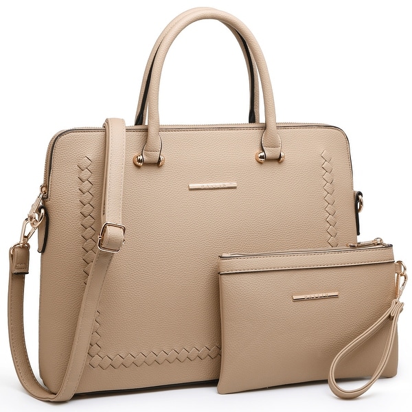 Dasein Women Briefcase Satchel Handbag with Matching Wristlet. Opens flyout.