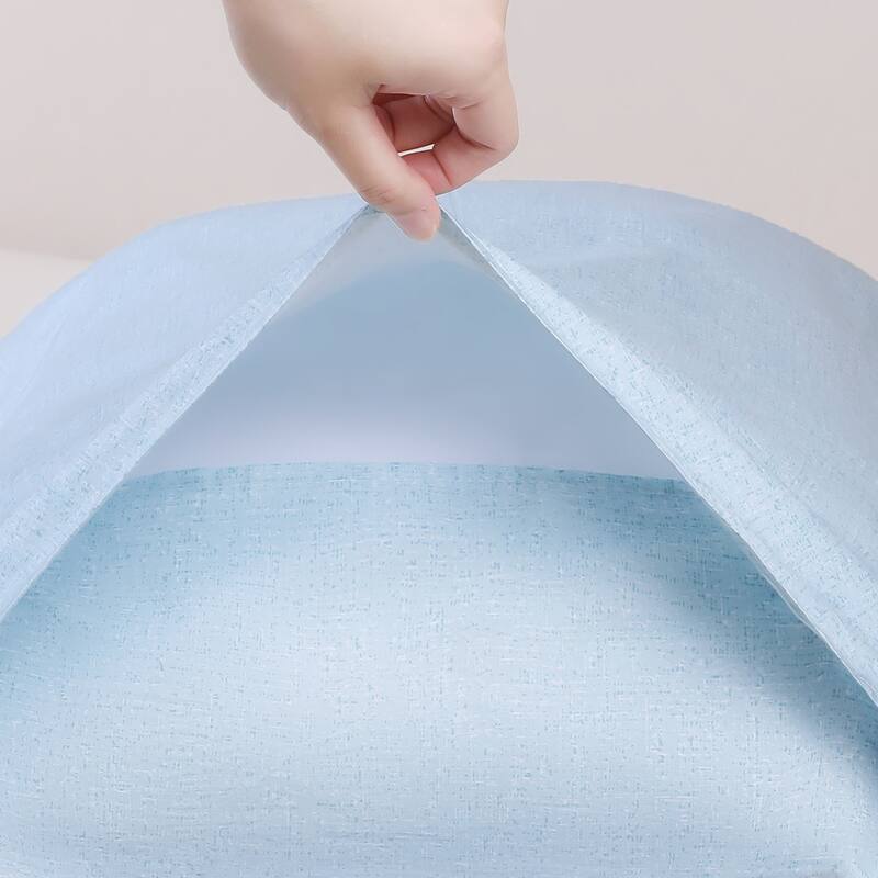 Set of 2 Pillowcase for Hair and Skin Breathable, Floral Pillow Cases - Blue