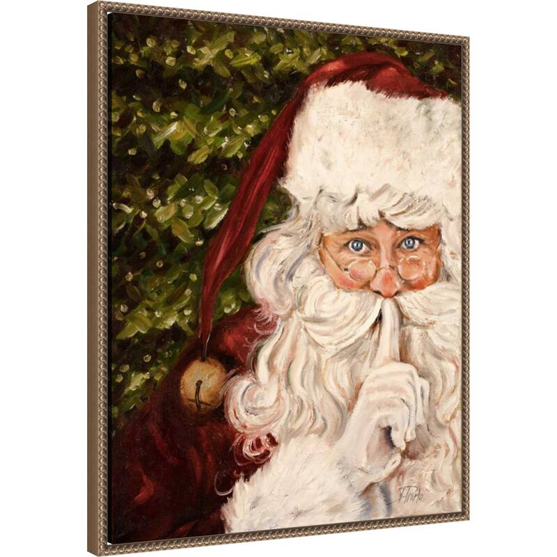 Secret Santa by Patricia Pinto Framed Canvas Wall Art Print