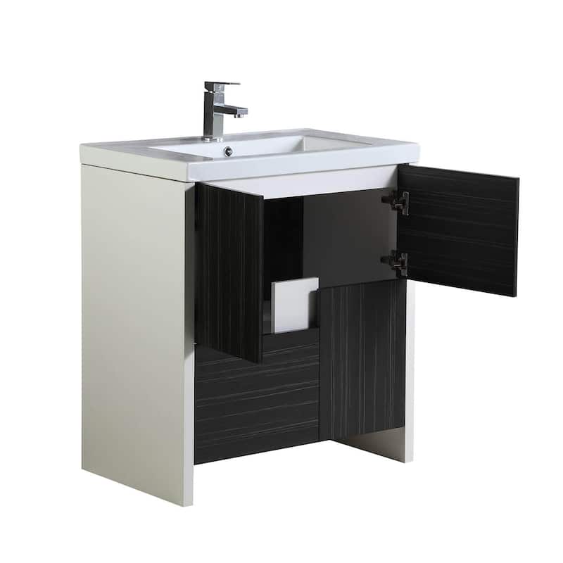 Fine Fixtures Midland Vanity Cabinet Set With Vitreous China Sink
