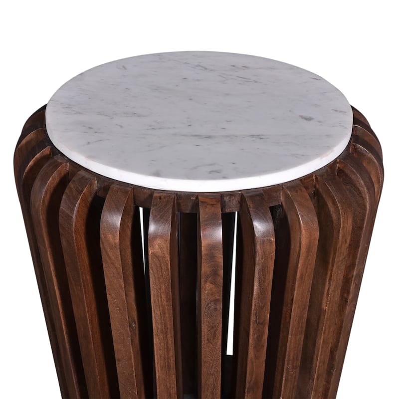 12 In. Round Modern End Table with Modern Top, Living Room Sofa Side Table, /