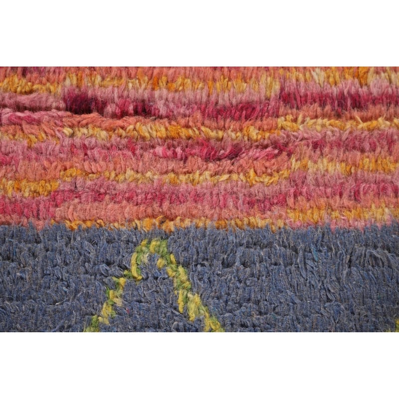 Trellis / Moroccan Style Area Rug Hand-Knotted Wool Carpet - 5'11" x 9'7"