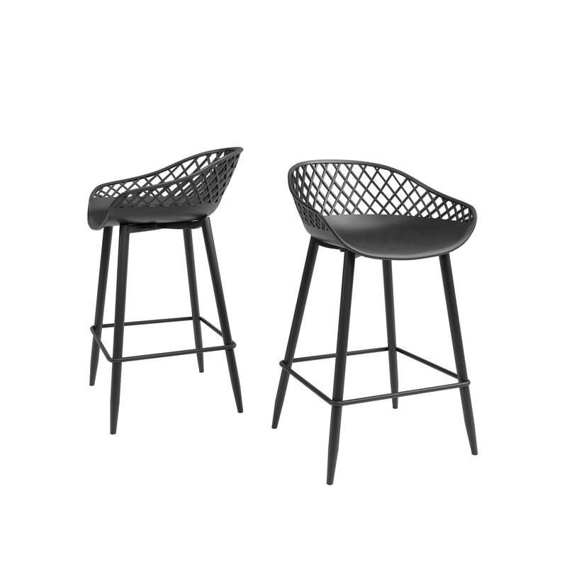 Kurv 3-Piece Counter Height Bistro Set, Weather Resistant, Indoor/Outdoor