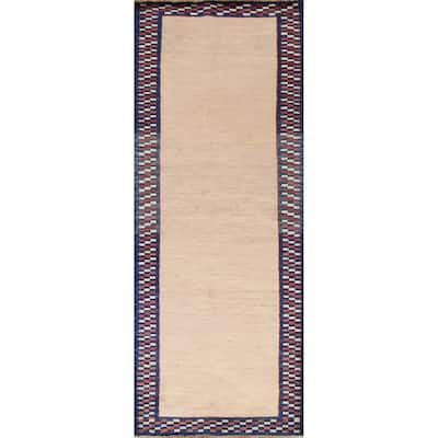 Gabbeh Kashkoli Oriental Staircase Runner Rug Hand-knotted Wool Carpet - 2'10" x 7'11"