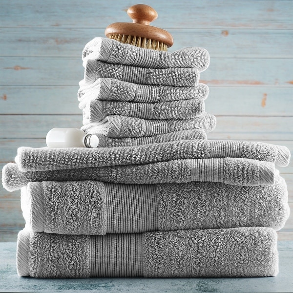 Hearth Harbor 100 Percent Cotton Ultra Soft and Absorbent Bath Towel Set On Sale Bed Bath Beyond 32433347