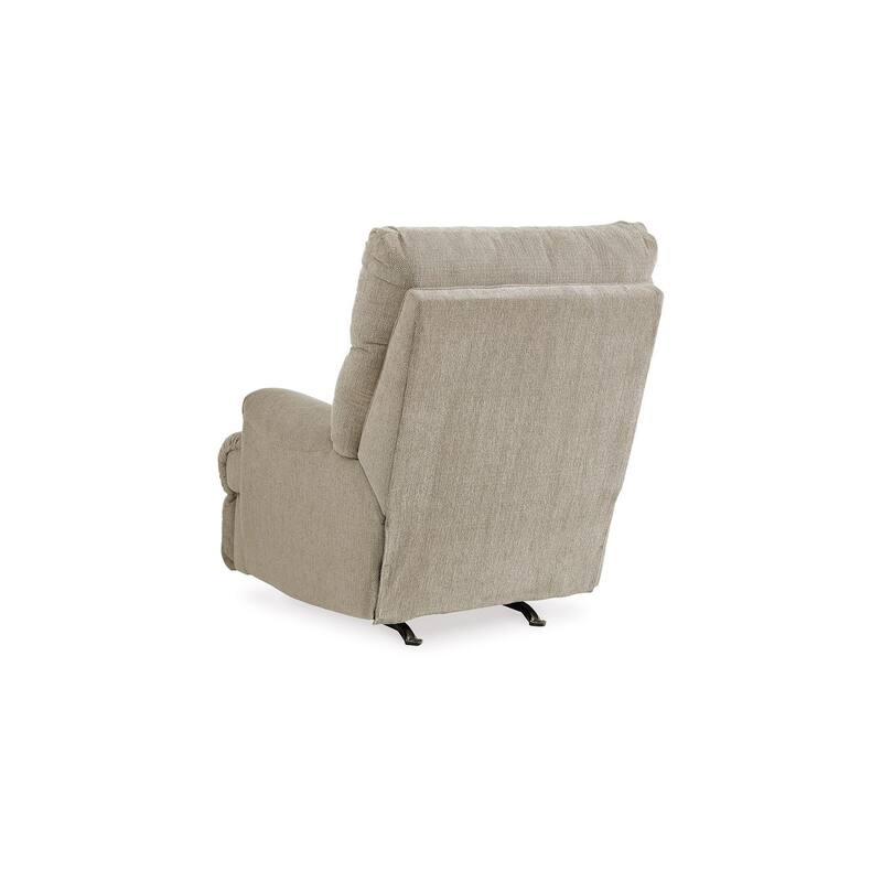 Mansi Manual Rocker Recliner Chair, Dusk Gray Tweed Weave Polyester