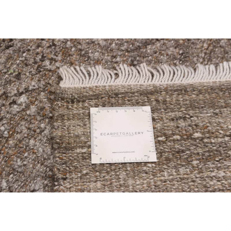 ECARPETGALLERY Hand-knotted Tangier Taupe Wool Rug - 5'3 x 7'10
