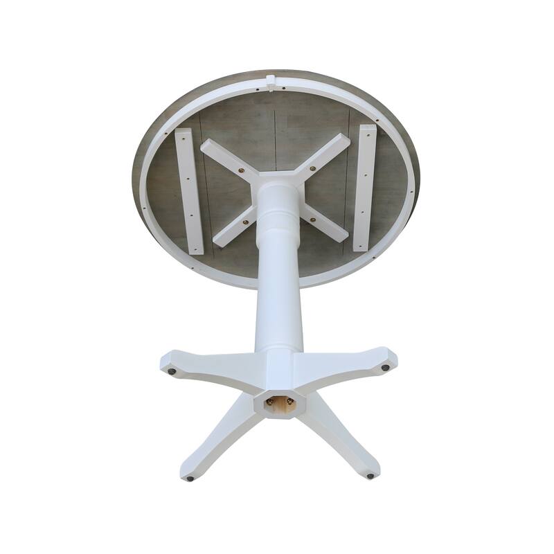 International Concepts Solid Wood 36" Round Pedestal Dining Table