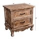 Rustic Distressed Solid Wood 2-Drawer Nightstand Bed Side Table - Bed ...