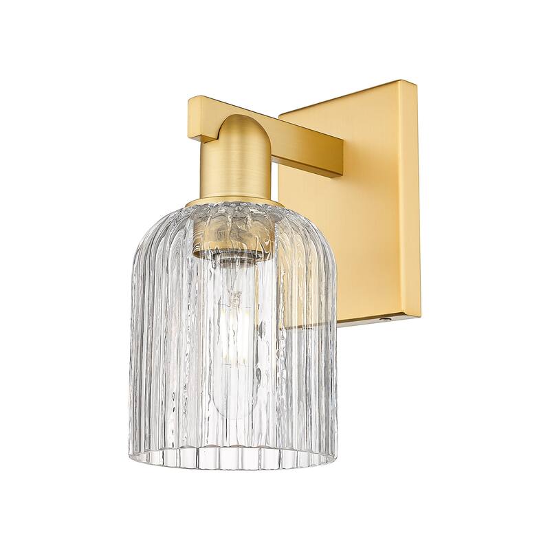 Innovations Lighting 716-1W-11-5 Bridal Veil Sconce Bridal Veil 11" - Satin Gold / Clear