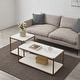 preview thumbnail 18 of 18, Caffoz Tall Center Table Coffee Table with Storage Shelf