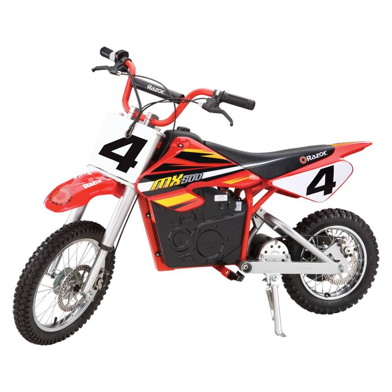 Razor MX500 Dirt Rocket 36V Electric Toy Motocross Dirt Bike, Red (2 Pack) - 175