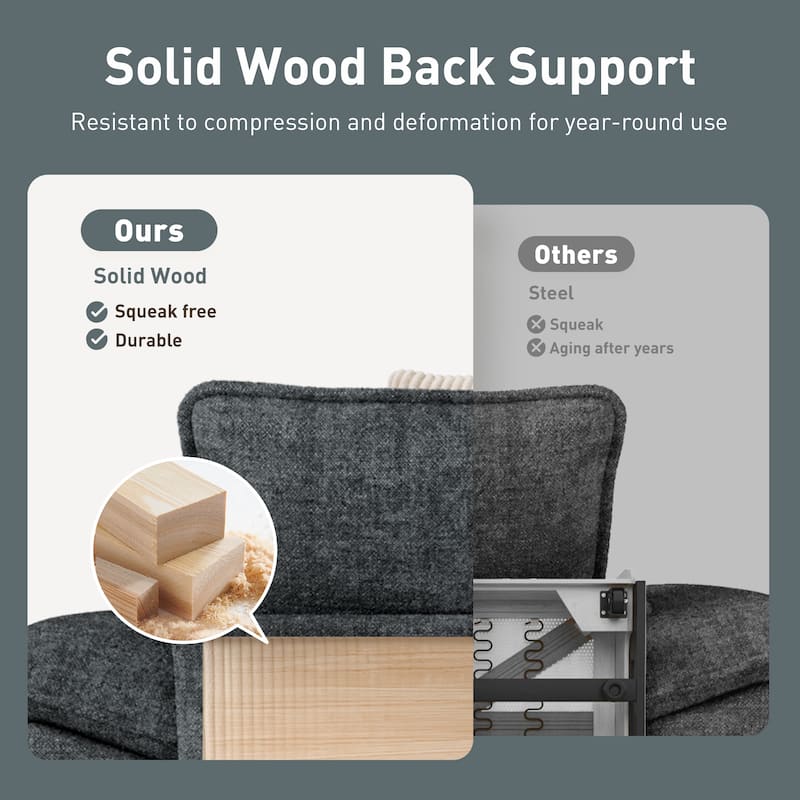 MAISON ARTS Chenille & Corduroy Modular Sectional Sofa Set, Comfy 5/6/7-Seat Living Room Couch with 3-Seater or Loveseat