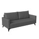 preview thumbnail 5 of 38, Inno 3-Seater Modern Leather Sofa Couch with Solid Wood Frame, Stainless Steel Legs and Detachable Back Cushions Grey