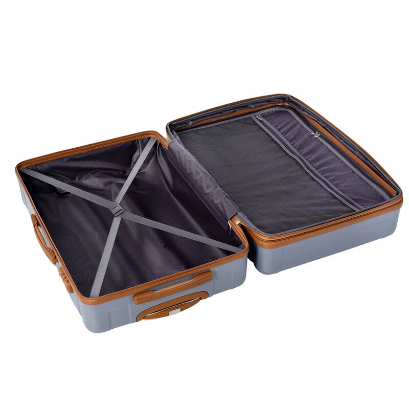 3-Piece, 20/24/28-Inch Modern Expandable Luggage Set, Hard-Shell Lightweight Luggage, for Boarding Travel, Blue