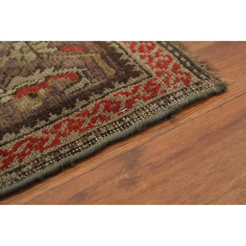Hand Knotted Oriental 100% Wool Carpet Traditional Floral Black Karabagh Area Rug - 18' 7'' X 6' 7''