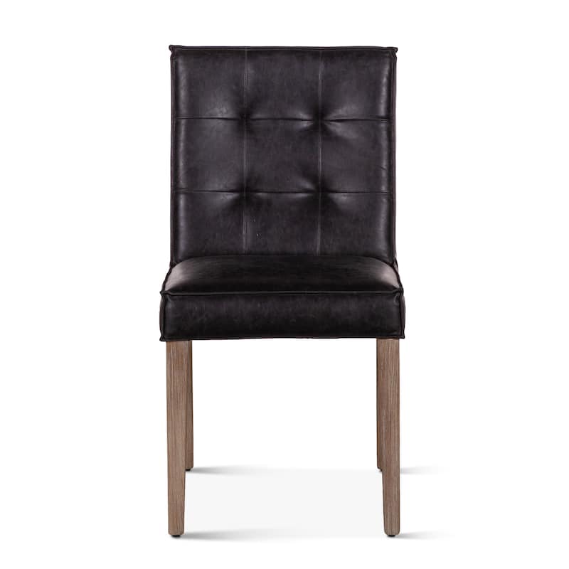 Avery Upholstered Dining Chairs, Set of 2 - Black/Whitewashed