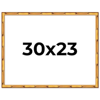 30x23 Frame Gold Bamboo Picture Frame Modern Photo Frame Includes UV Acrylic Shatter Guard Front Acid Free Foam Backing Board
