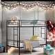preview thumbnail 21 of 28, Durability & Stability Metal Bunk Bed with Guardrails and Stairs Black