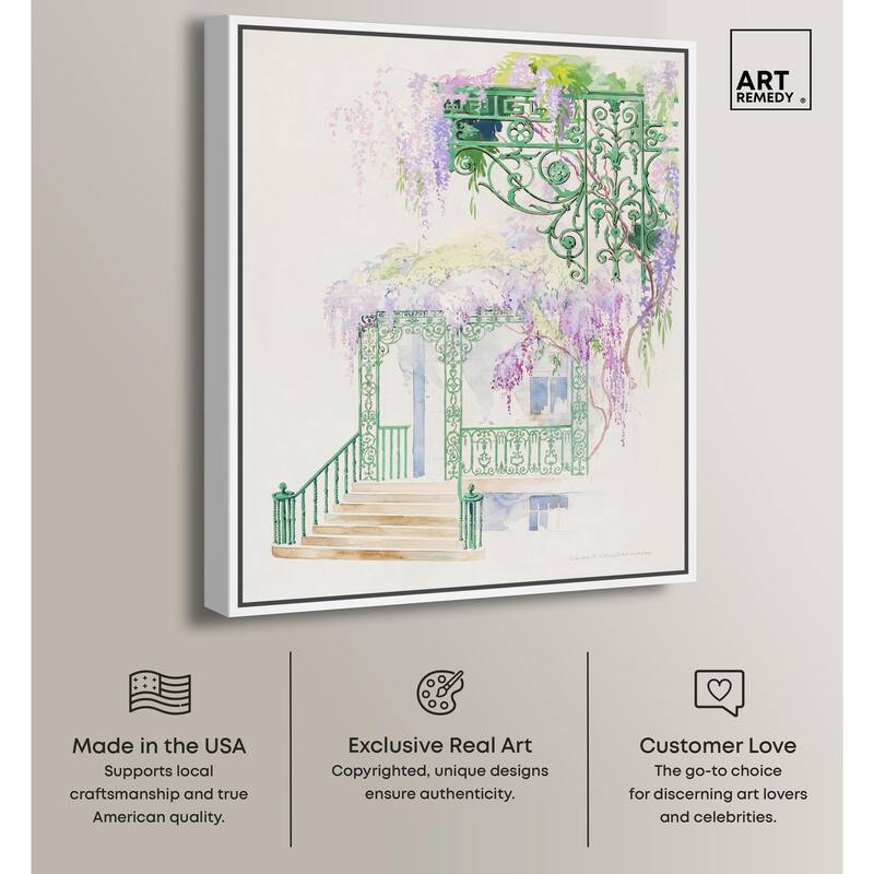 Cast Iron Porch Railing Canvas by Art Remedy