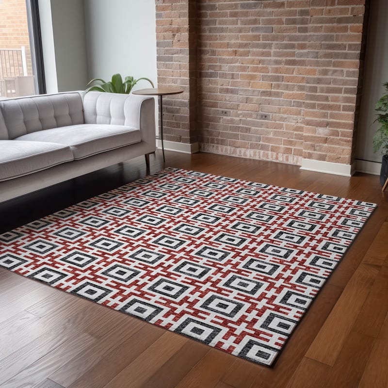 Premium Washable Super Soft Modern Mosaic Mayfield Rug