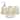 5pc Bathroom Accessories Set Stone Toothbrush Tumbler Holder - Beige