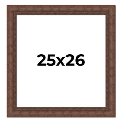 25x26 Frame Pewter Solid Wood Picture Frame Width 1.625 Inches | Interior Frame Depth 0.6875 Inches