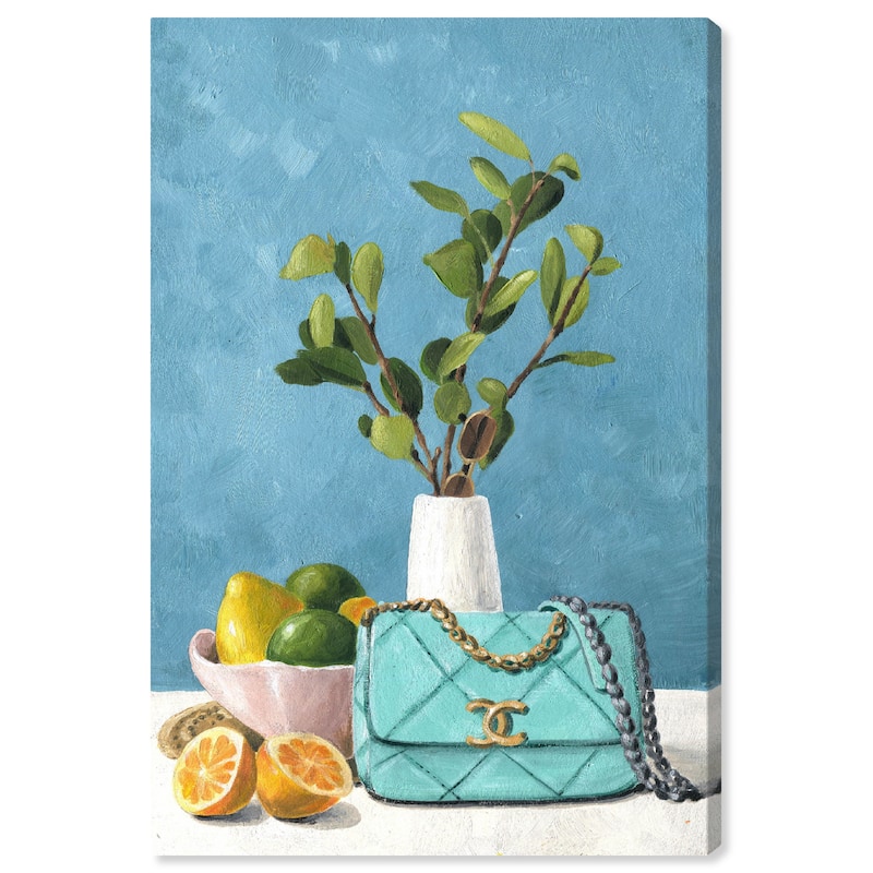 Wynwood Studio Canvas Fashion and Glam Fashion Still Life Love Blue and Light Blue Traditional Wall Art Canvas Print