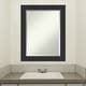 preview thumbnail 24 of 23, Beveled Wood Bathroom Wall Mirror - Corvino Black Frame