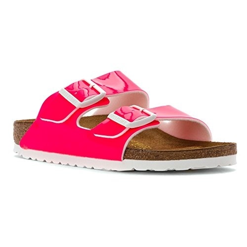 Birkenstock Women's Arizona Neon Pink Patent Birko-FlorA? Sandal
