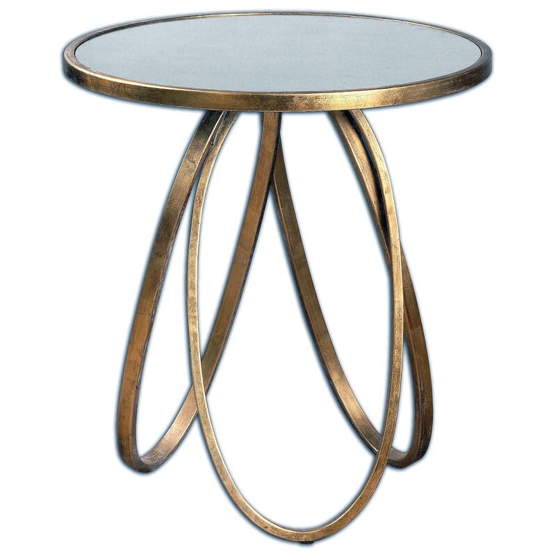 Uttermost Montrez 27" x 24" End Table - Gold Leaf