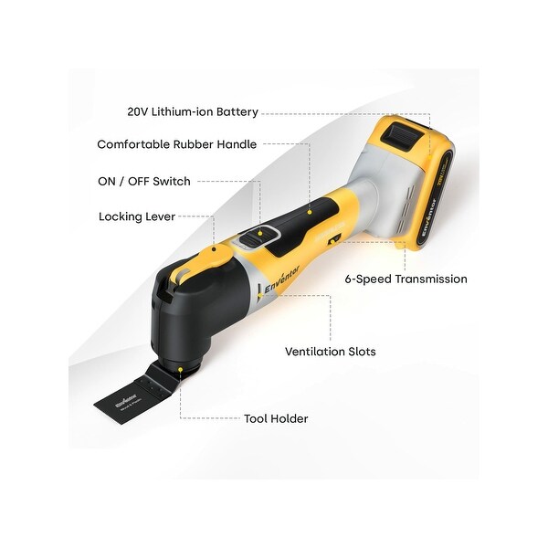 Enventor Power Brushless Electric Cordless Oscillating 28 Piece