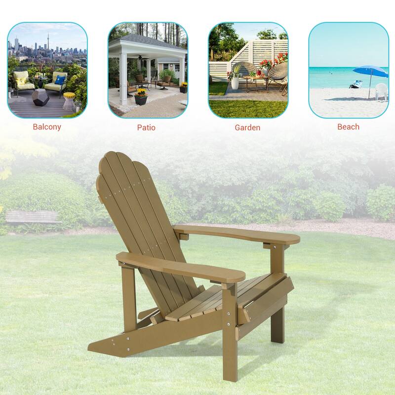 BONOSUKI 2pcs Outdoor Adirondack Chair,HIPS Patio Chair Set