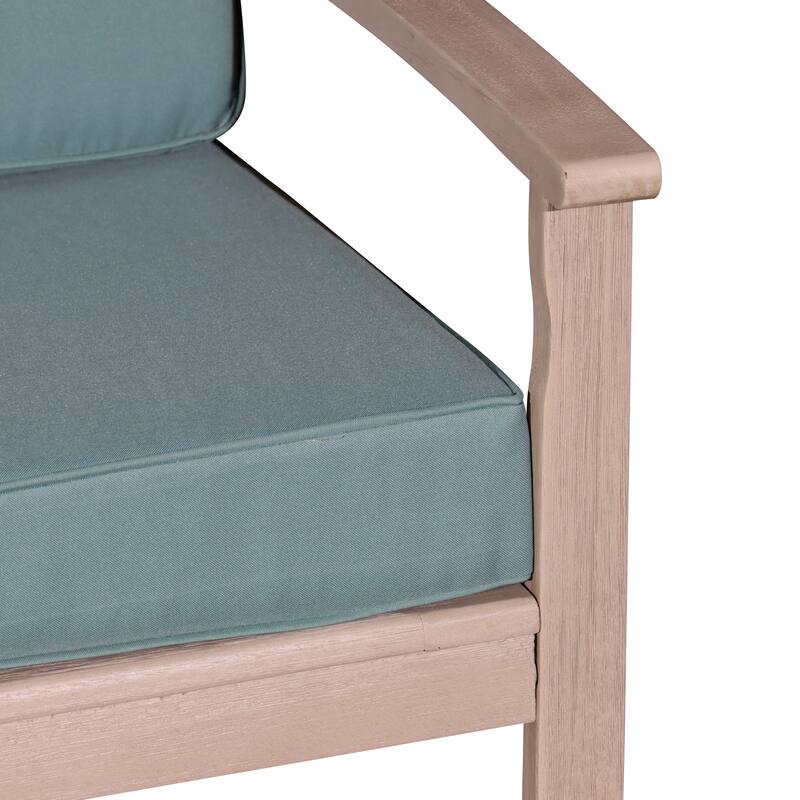 DTY Outdoor Living Longs Peak Eucalyptus Loveseat with Cushions
