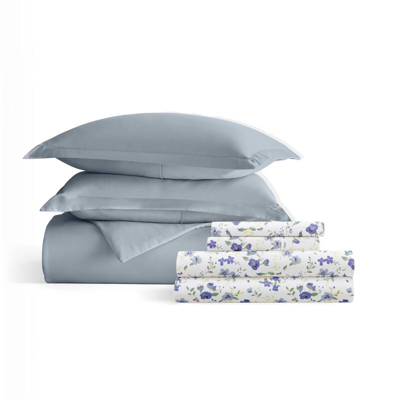 8pc Solid Duvet Bundle